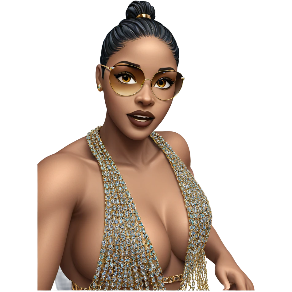 dark beauty with jewelry emoji