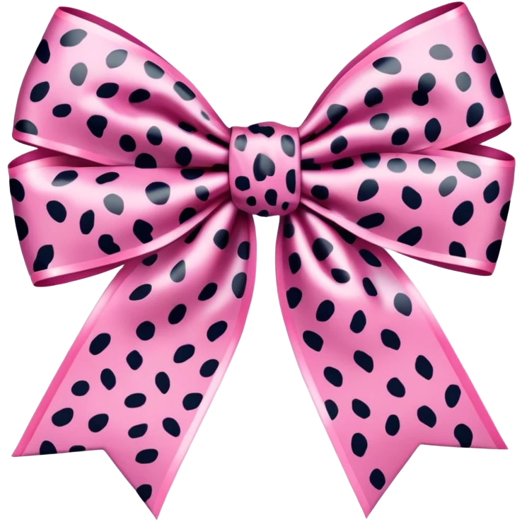 Pink cheetah print bow  emoji
