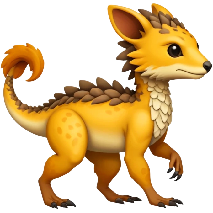 warm-colored Vernid-Trico-Fionbri-creature (full body) emoji