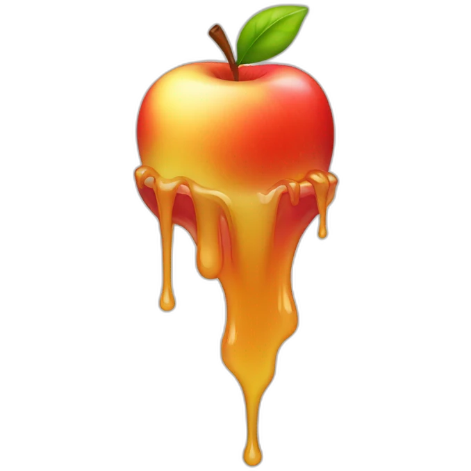 Melting apple ios emoji