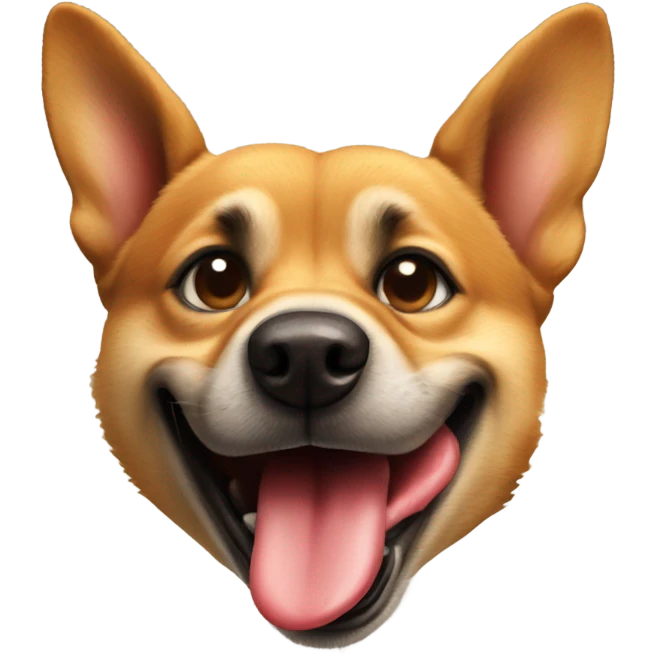 Alsatian dog tongue lolling emoji