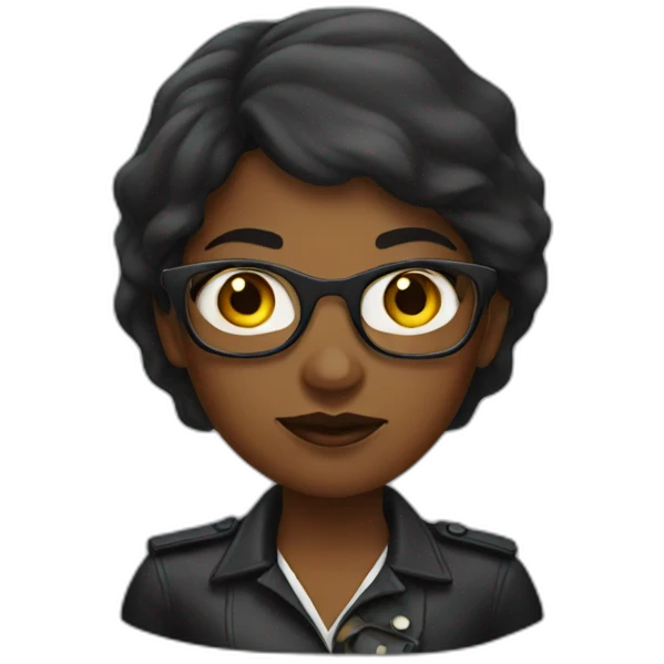 black female crime writer emoji