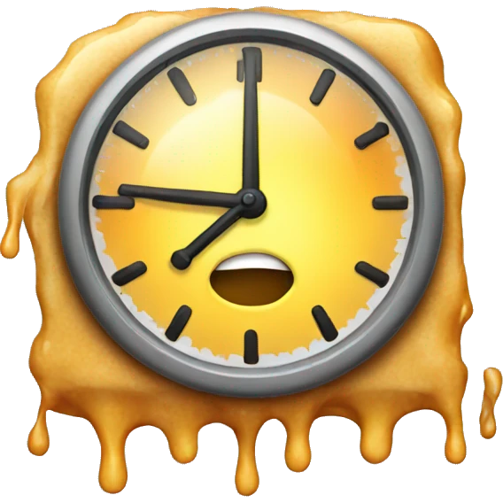 clock that is melting emoji