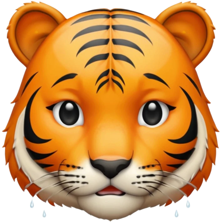 Tête de tigre qui pleure emoji