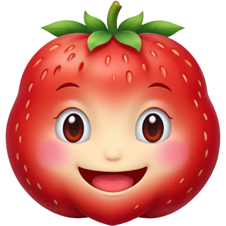 Fragolina con faccia kawaii emoji