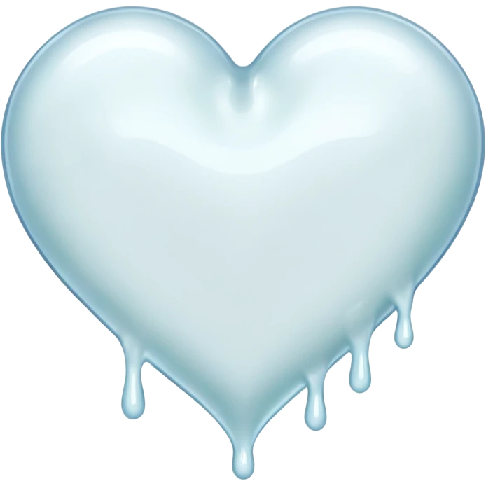 white heart slime (no face) emoji