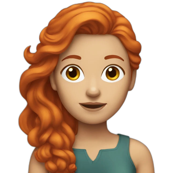 redhead caucasian woman emoji