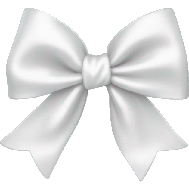 white satin bow emoji