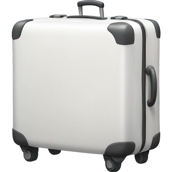 White wheelie suitcase emoji