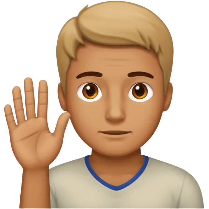 A man saying no with a nonchalant look emoji