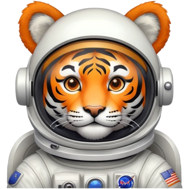 astronaut tiger face with space helmet and stars for Twitch emote emoji