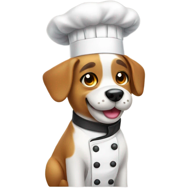 a cute dog chef emoji