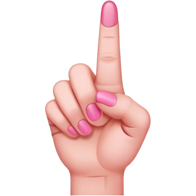 pink middle finger emoji