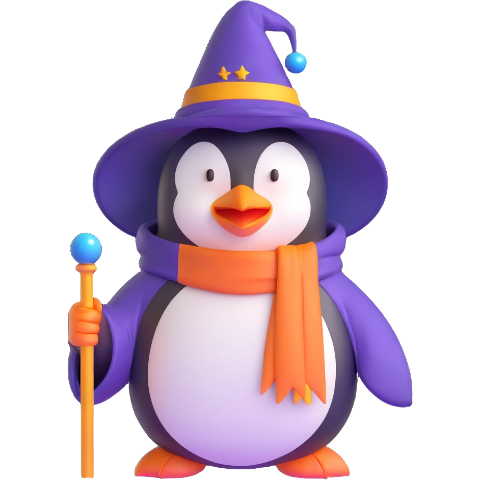 penguin wizard emoji
