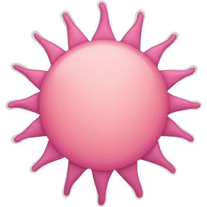 Pink sun  emoji