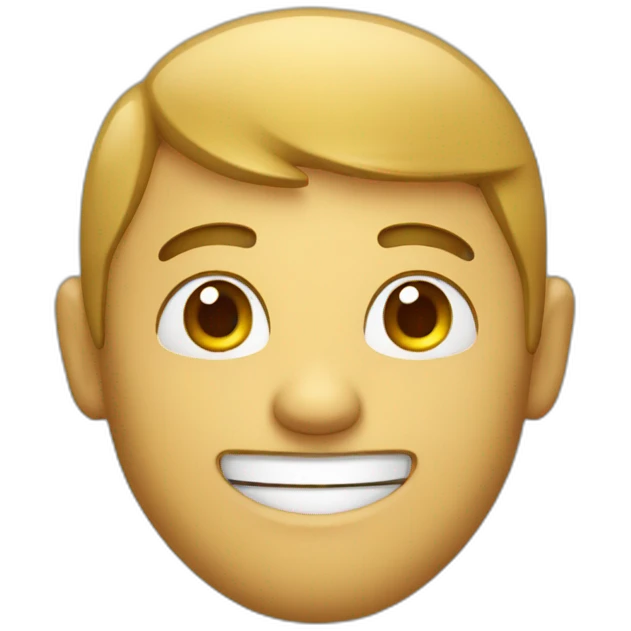 Man with fake smile  emoji