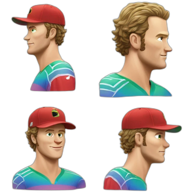 Jonathan Toews as rainbow beach bum emoji