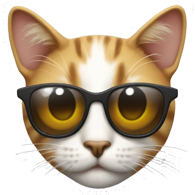Cat with sunglasses emoji