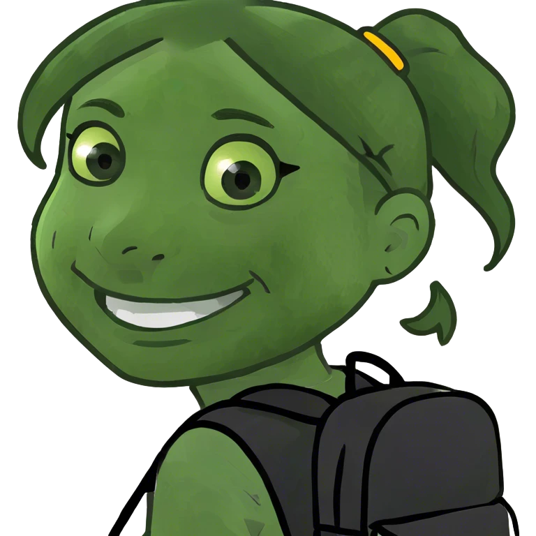 smiling girl in black shirt emoji
