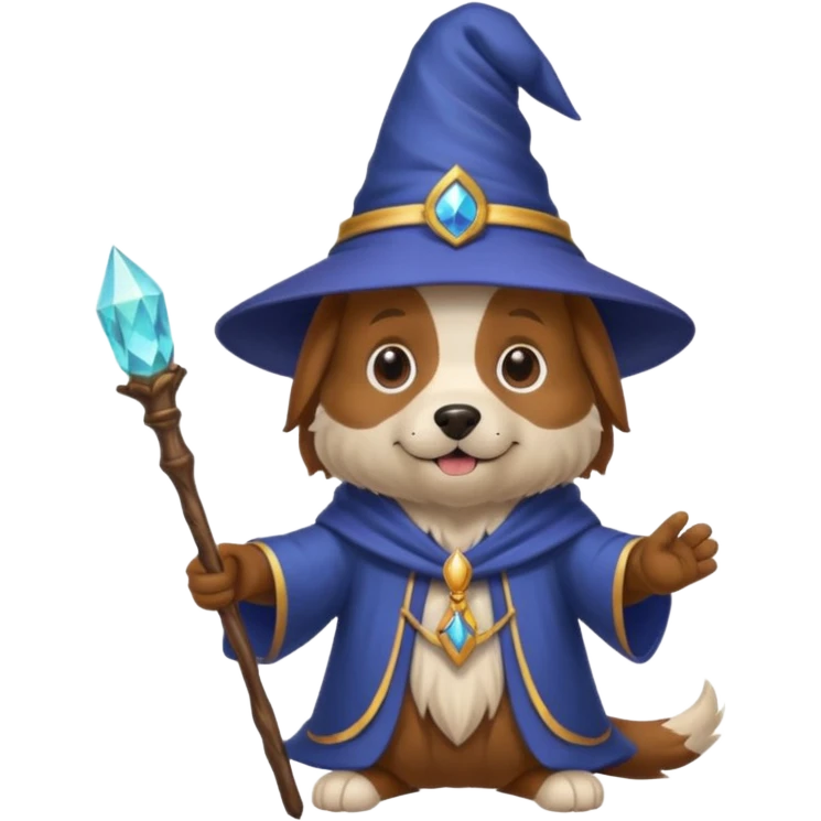 Dog wizard emoji
