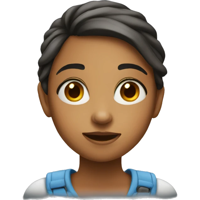 Girl looking to the side  emoji