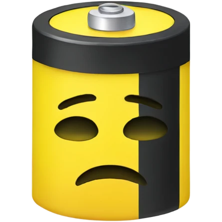 Yellow Sad battery  emoji