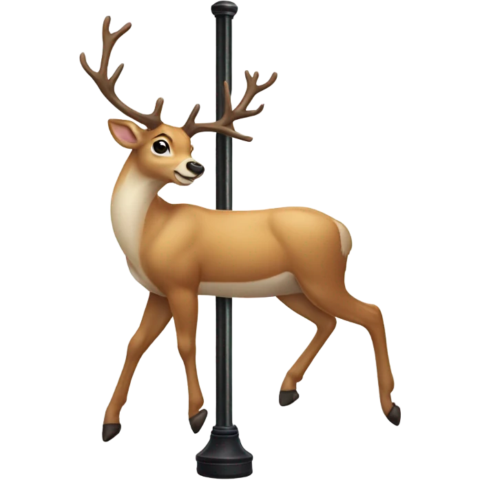 Deer pole dancer emoji