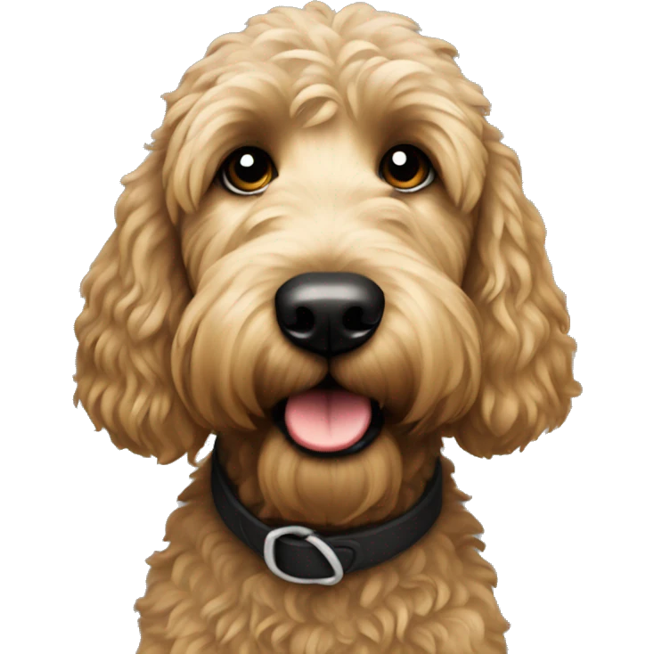 Black golden doodle  emoji