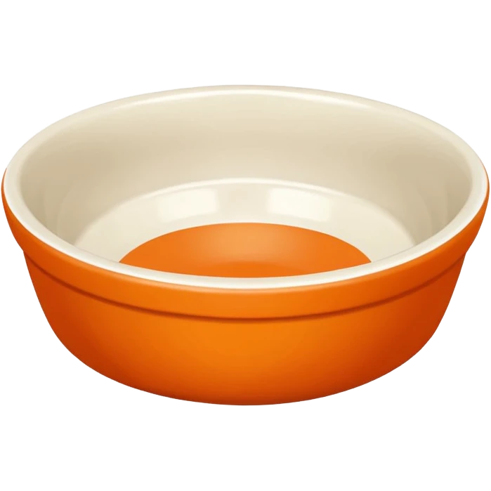emoji of an orange dog bowl emoji