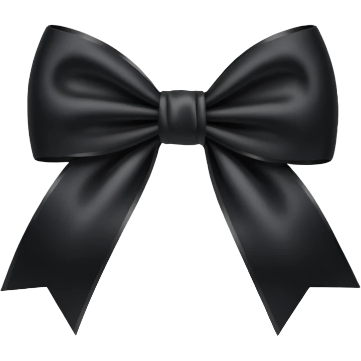 a black bow on a light pink background emoji