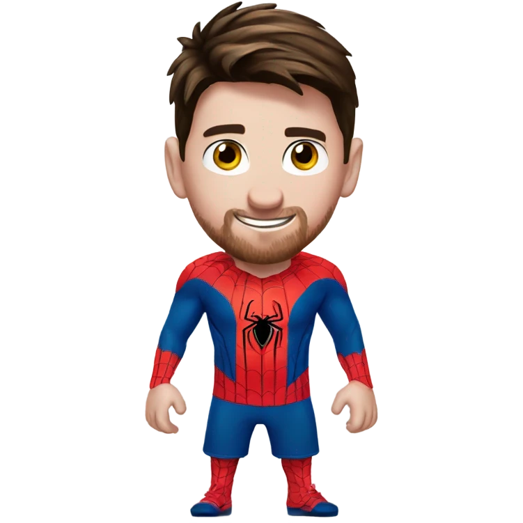 Messi with Spider-Man emoji