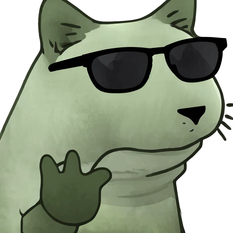 Cat with sunglasses emoji