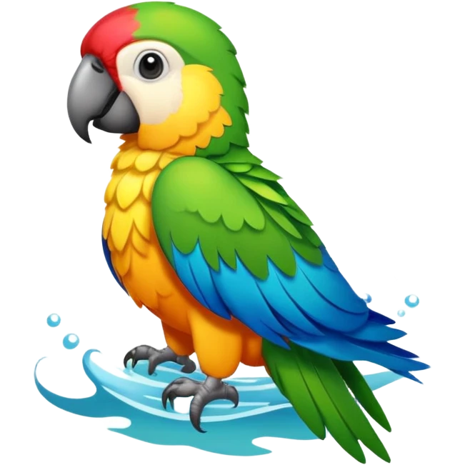 یه عکس از طوطی در دریا بساز  emoji