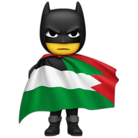Batman with Palestine flag emoji