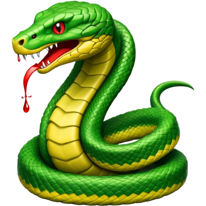 Viper toxic snake with poison angry emoji