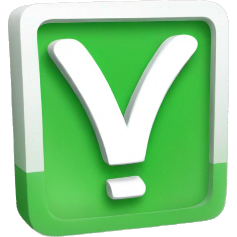 white checkmark over gre emoji