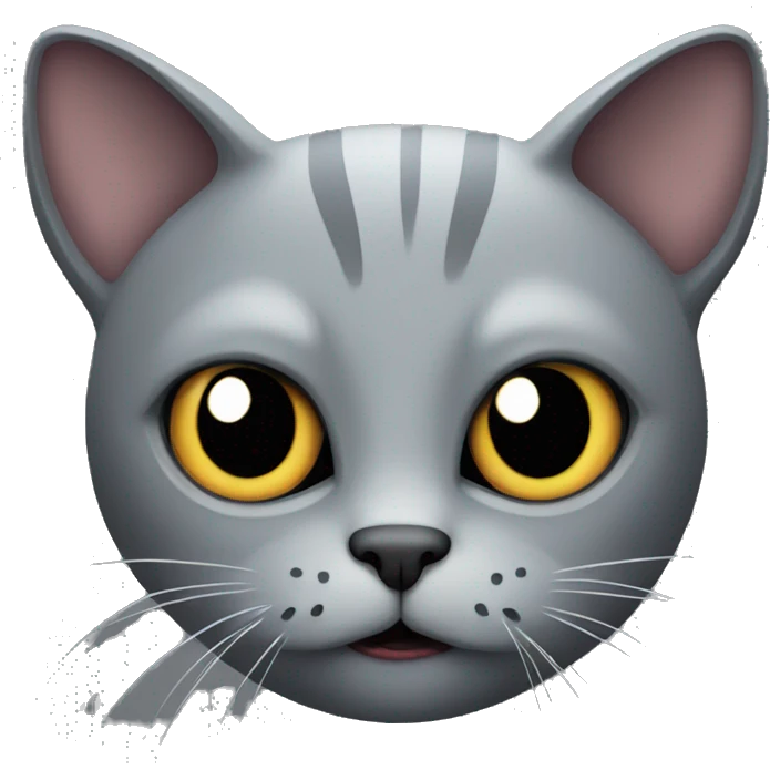 Gray evil cat emoji