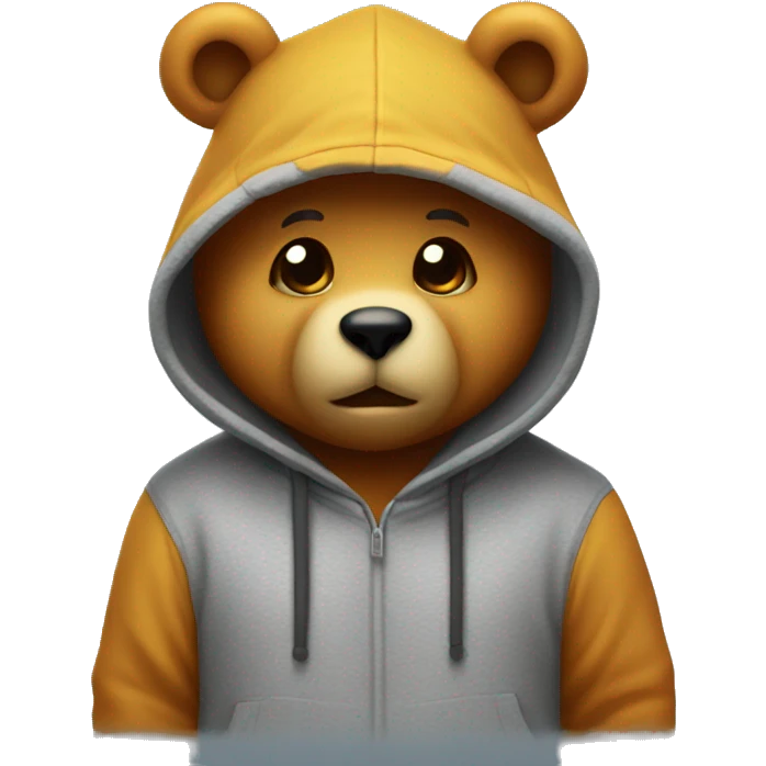 gummy bear wearing hoodie emoji