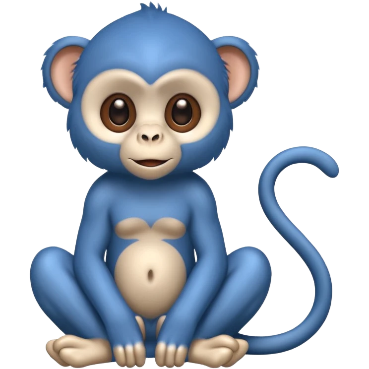 blue monkey emoji