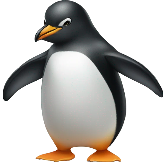 penguin flexing emoji