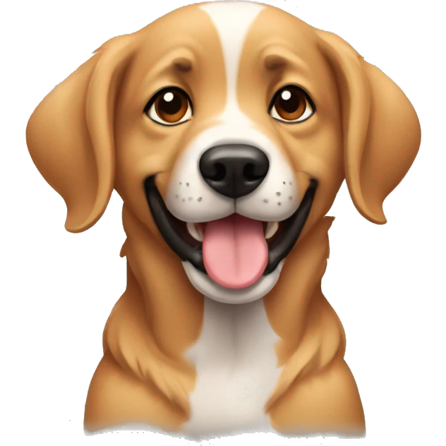 Cachorros segurando um cachorro quente na boca emoji