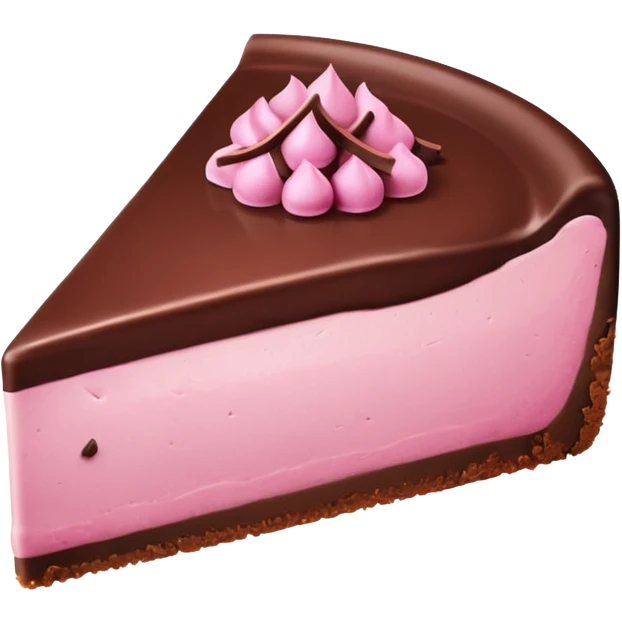 Pink Chocolate Cheesecake  emoji