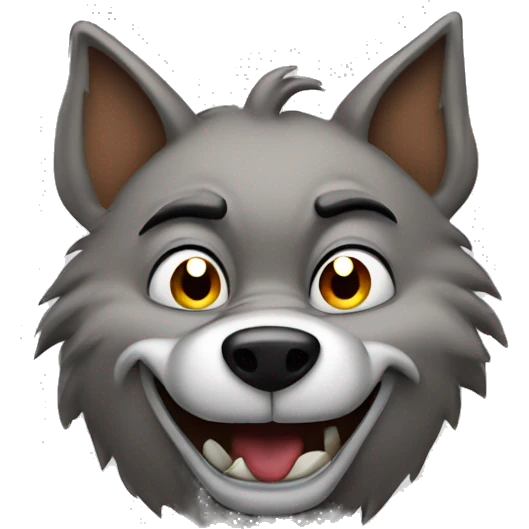 Big bad wolf from cartoons  emoji