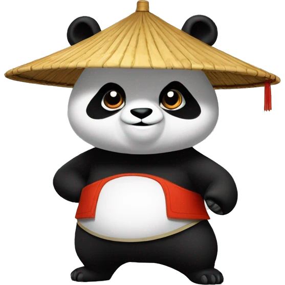 kung fu panda po avec chapeau samourai emoji