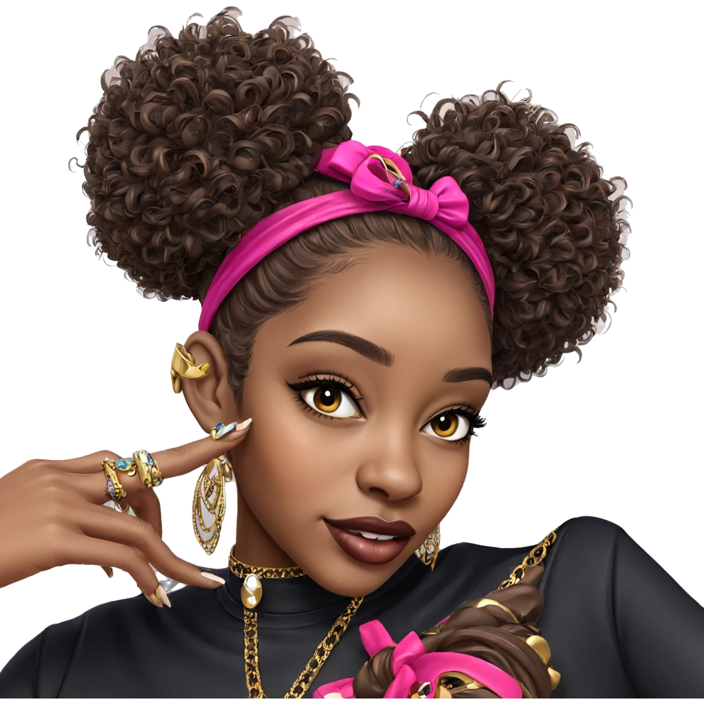 dark-skinned beauty with jewelry emoji