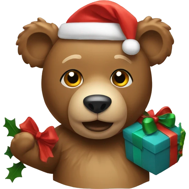 Christmas bear emoji