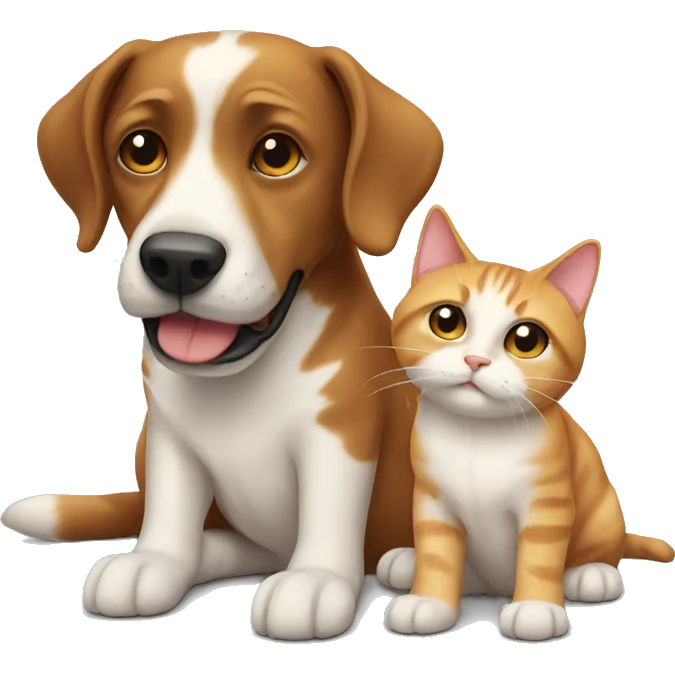 Dog and cat emoji