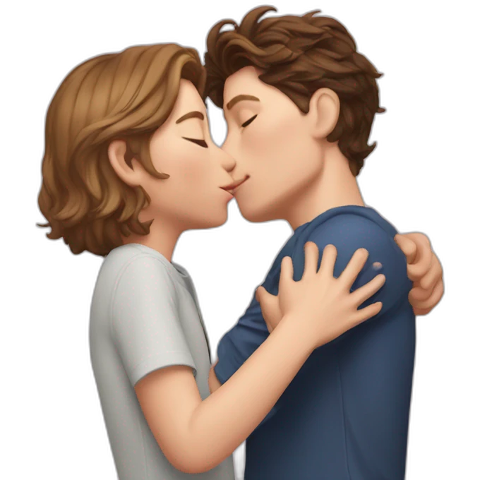 tom holland kissing a boy emoji