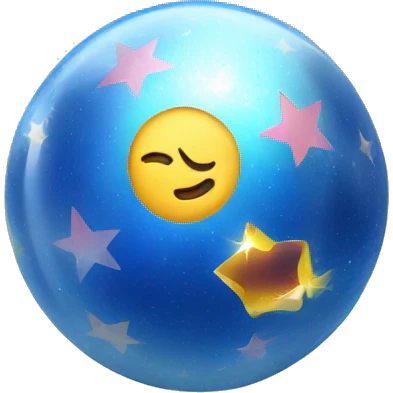 Bola disco con una estrella emoji