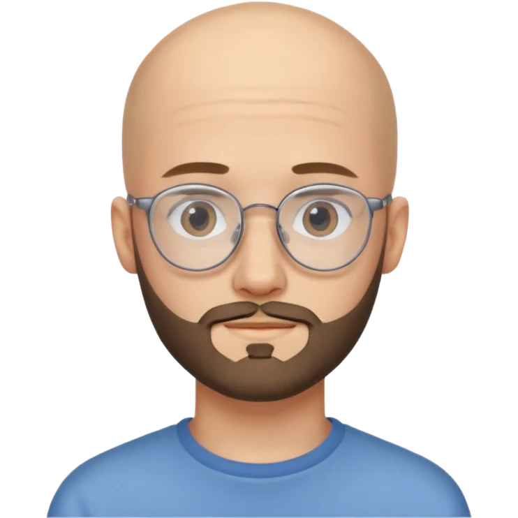 он лысый должен быть очень молодой парень лет 18 , очень тонкие очки, а так же борода emoji